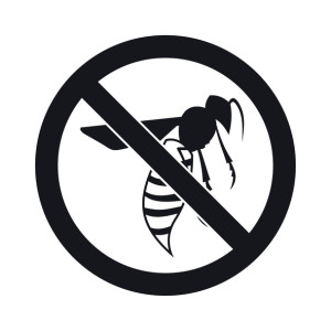 No wasp sign icon in simple style isolated on white background